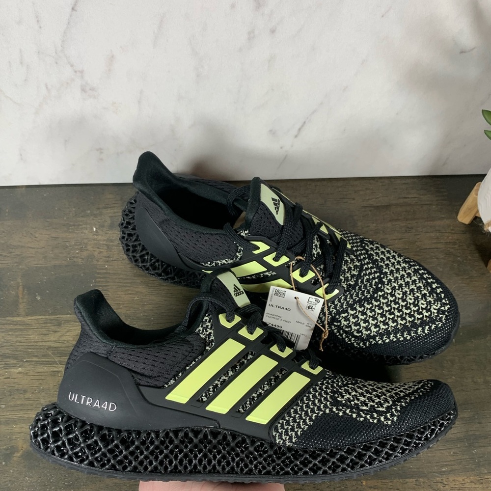 adidas Ultra 4D Black Almost Lime - Picture 8 of 10